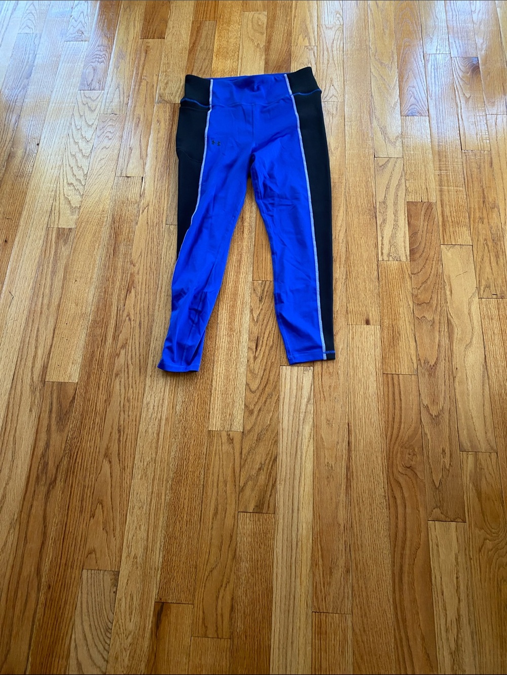 Under Armour Royal Blue and Black Girls' Performance Leggings
